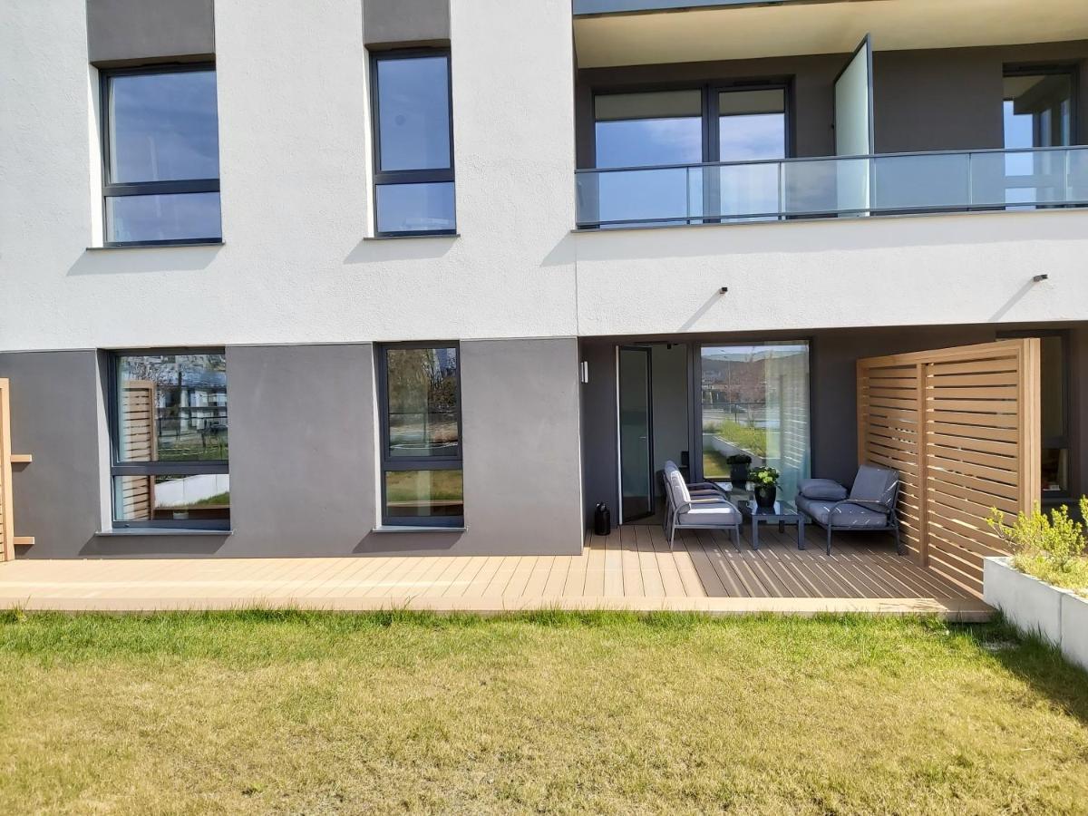 Apartament 150 Zaspa Vvita Z Prywatnym Ogrodem I Tarasem Gdansk Exterior photo
